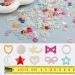 WLLHYF 480 Pcs 3D Nail Charms Assorted Colorful Multi Shapes Pearl Charms Heart Flower Bow Star Mixed Applique Cute Hollow Beads Manicure Decoration for Nail Art DIY Crafts Jewelry Accessories - Buy Online on SooperMarket.com
