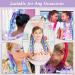 Rainbow Ponytail Hair Extensions 27.5 Inch 100g Coloured Hair Extensions for Braiding Coloured Glitter Straight Synthetic Hair Extensions for Women Girls Hair Accessories (Purple Blue Purple) - Buy Online on SooperMarket.com