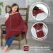 Comfy Cubs Muslin Nursing Cover - Soft & Breathable Cotton Breastfeeding Apron for Mom with Rigid Hoop - Wine Color - Buy Online on SooperMarket.com