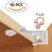 Surplex 10 Pack Child Safety Locks | Invisible Cabinet Protection for Drawers & Doors | No Drilling Easy Assembly - White - Buy Online on SooperMarket.com