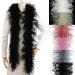 Black Ostrich Feather Boa - 2 Yards, 3-Ply Long Boa for Parties, DIY Projects & Clothing Decoration - Buy Online on SooperMarket.com