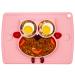 Qshare Toddler Plate  Portable Baby Plate for Toddlers and Kids  BPA-Free Strong Suction Plates for Toddlers  Dishwasher and Microwave Safe Silicone Placemat 11x8x1 inch Cream Pink