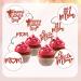 BEISHIDA 12pcs Happy Mother's Day Cupcake Toppers Best Mom Cupcake Decorations Red Cupcake Toppers for Women Mother's Day Party Decoration Party Supplies 12 pcs - Buy Online on SooperMarket.com