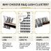 D-14 mm B 47 Cluster Lashes - 72 Clusters | Natural DIY Soft Fluffy Eyelash Extensions - Buy Online on SooperMarket.com