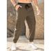 Elegancity Men's Cargo Trousers: Casual Jogger Work Pants with Drawstring, Regular Fit and Pockets (Sizes 38-46) - 32, Brown - Buy Online on SooperMarket.com