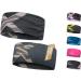 Sports headband for turning light elastic quick -drying headband earmaker welding tape hair band headband hiking running bike ski under helmet black gray x single pack