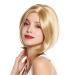 WIG ME UP - GFW984-BS24B wig ladies bob parting middle parting blonde straight short hair wig