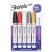 SHARPIE Oil-Based Paint Markers Medium Point Assorted & Metallic Colors 5 Count - Great for Rock Painting