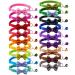 Flymind Puppy Collars, Whelping Puppy ID Collars Adjustable Breakaway 19-32cm, Soft Nylon Litter Identification Collars for Cat Dog Kitten Puppy Safety buckle Polka Dot Bow