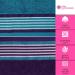 CASA COPENHAGEN 550 GSM 6-Piece Towel Set - Super Soft Egyptian Cotton - Violet Indigo & Teal Green - Buy Online on SooperMarket.com