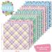 Whaline Pastel Plaid Pattern Paper 24 Sheet Pack - Double-Sided Craft Paper for Easter Decor, Scrapbook, Card Making - 30 x 30cm - Buy Online on SooperMarket.com