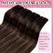 Youngsee 40 cm Brown Ombre Clip-In Extensions - Real Hair 120g 7 Pieces - Smooth & Easy Clips - Buy Online on SooperMarket.com