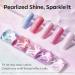 Modelones Glitter Gel Top Coat 2 in 1 Pearl Gel Nail Polish Clear Glitter Glossy Sparkle Finish Long Lasting Soak Off Mermaid Shimmer Pearlescent Glitter Gel Polish Nail Art Home DIY 10 ML - Buy Online on SooperMarket.com