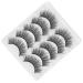 Reusable Eyelashes Lightweight and Portable 5 Pairs 6D False Eyelashes Hand Made Eyelashes Soft and for Salon for Home(GL701)