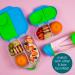 b.box Food Storage Container with Two Sealed Compartments | Reusable Snack Box for Kids | Silicone Material | Open/Close Clip | Ocean Breeze - Buy Online on SooperMarket.com