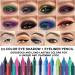 SUMEITANG 25 Colors Eyeliner Pencil Set - Rainbow Metallic Glitter Gel Pen Kit for Waterproof Eye Makeup - Buy Online on SooperMarket.com
