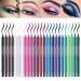 SUMEITANG 25 Colors Eyeliner Pencil Set, Colorful Colored Gel Pen, Rainbow Metallic Glitter Waterproof Eyeliner and Eye Shadow Pencil Kit, Women Professional Eye Multicolor Makeup Pencil Set
