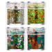 4 Bottles Special Shaped Nail Decorations 3D Nail Unique Accessories For Creative Nail Enthusiasts Nail Decorations For Festivals Rich Green Orange