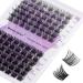 Individual Lashes 0.07mm Cluster Lashes D Curl 12-16mm Mixed Long Individual Eyelashes Cluster DIY Lash Extensions Reusable Soft and Wispy Cluster Eyelash Extensions(ZW02/ZW03-D-MIX12-16) RR-12-16mm ZW02+ZW03-0.07D