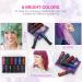 Kalolary Metallic Glitter Hair Chalk Set - Temporary Dye for All Hair Colors - Ideal for Halloween & Cosplay - 6 Colors - Buy Online on SooperMarket.com
