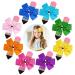 Whaline 8Pcs Back to School Bow Hair Clips Colorful Pencil Hair Bow Barrettes Ponytail Holder Grosgrain Hairgrips Cheer Hair Bows Tie for First Day of School Girl Student Cheerleader Hair Accessories