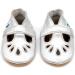 Dotty Fish Soft Leather Baby Shoes | Classic T-Bar Girls' Shoes | Non-Slip Suede Soles | 0-6 Months - 2-3 Years | Silver - Buy Online on SooperMarket.com