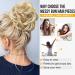 Norhogo Messy Hair Buns Extensions Curly Wavy Hair Extension Curly Wavy Messy Synthetic Bun Hairpiece for Women Thick Hair Pieces Wavy Curly Ponytail (Dirty Blonde) - Buy Online on SooperMarket.com
