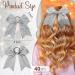 40 Pcs 8 Glitter Cheer Hair Bows Bulk - Silver Shiny Ponytail Holders for Cheerleaders - Buy Online on SooperMarket.com