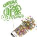 Cakeshop Cake Decoration Pack | Cheers Beers Happy Birthday Premium Double Sided Glitter Card Cake Topper & 25g Party Pack of Cake Sugar Sprinkles | Custom Age Cake Decorations (Green) Non-Prime Glitter Card: Green