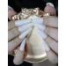 MISUD Glitter Long Coffin Fake Nails - White Ballerina Shape Acrylic Nails for Women & Girls - Buy Online on SooperMarket.com