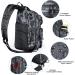 PLUSINNO Fishing Backpack Tackle Bag with Rod Holder - Water-Resistant, Ideal Fishing Gifts for Men - Large Black Camo (16.5*10.5*5.5inch) - Buy Online on SooperMarket.com