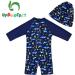 UPF 50+ Navy Shark Zipper Swimwear for Baby Boys/Girls | Toddler One Piece Swimsuit with Snap Bottom | Sun Protection | 2-3 Years - Buy Online on SooperMarket.com
