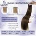 Buy Laavoo 60cm Real Hair Balayage Extensions - Dark Brown Ombre Light Brown Sew-In Weft - 120g #2/8/2 - Premium Quality Hair Extensions - Buy Online on SooperMarket.com