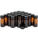 Vivaplex, 24, Amber, 10 ml (1/3 oz) Glass Bottles, with Lids