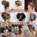 PORSMEER 2-Pack Curly Wavy Messy Hair Bun Extensions for Women - Red - Buy Online on SooperMarket.com