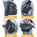 PLUSINNO Fishing Backpack Tackle Bag with Rod Holder - Water-Resistant, Ideal Fishing Gifts for Men - Large Black Camo (16.5*10.5*5.5inch) - Buy Online on SooperMarket.com