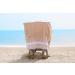 2-Piece Set: 100% Cotton Beach Towel with Beach Bag - Oversized 39x71 Towels for Adults - Quick Dry Sand Towels - Travel Beach Towel - Beige - Buy Online on SooperMarket.com