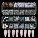 Nail Art Charms Set Nail Technician Accessories 2boxs Bedazzled Butterfly Nail Charms 24styles Nail Pearls Crystals 3D Gold Nail Gems for Christmas Nail Stuff Art Kit Decoration Women DIY Crafting