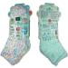 Earth Therapeutics Aloe Vera Socks - 2 Pairs | Moisturizing Treatment for Dry Feet, Cracked Heels, Calluses, Rough Skin | Infused with Aloe Vera & Vitamin E | Use with Lotions for Spa Pedicure - Confetti Green - Buy Online on SooperMarket.com