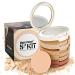 FantasyDay 5 in 1 Makeup Setting Powder Pressed Powder Cosmetics Powder Foundation Longwear Coverage with a Mattifying Finish Water- and Heat-Resistant Shine & Oil Control