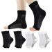 Darryy compression socks 4 pairs compression socks for men and women socks (black 2 pairs white 2 pairs L/XL)