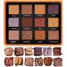 Copper bronze eyeshadow pallet nude tones - vegan shimmer nude eyehadow palette with mirror - ideal travel make -up pallet with 12 highly pigmented warm brown and golden colors warm bronze copper neutral