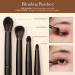 Jessup 10Pcs Eyeshadow Brush Set - Professional Eye Makeup Brushes for Blending, Liner, Crease & Brow - Elegant Black T337 - Buy Online on SooperMarket.com