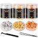 CHMI Gold Foil Flakes for Resin -15g, Jewelry Making, Imitation Gold Foil Flakes Metallic Leaf for Nails, Painting, Crafts, Slime and Resin Jewelry Making (Gold, Silver, Copper Colors) Multicolor