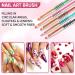 Dazzl Nail Art Brushes for Gel Nails - 8PCS Glitter Handle Brushes in 8 Designs for Painting, Dotting, Drawing - Alloy & Acrylic Material - Buy Online on SooperMarket.com