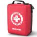 ?2022 Upgrade?Compact First Aid Kit with Tourniquet - Labelled Compartments Molle System Trauma Kits -Emergency Rescue Kits with Elastic Bandage,Trauma Pad,Ice Pack, ect. -161 Pieces Set Medium
