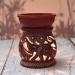 Hand Painted Red Elephant Soapstone Oil Burner Aroma Diffuser | Jali Work Tea Light Holder for Aromatherapy - Buy Online on SooperMarket.com