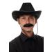 WIG ME UP - MU12-1B Black Human Hair Cowboy Beard & Moustache for Authentic Style | International Shipping Available - Buy Online on SooperMarket.com