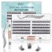 SISILILY Lash Extension Kit-Individual Lashes with Bond and Seal-120 Lash Clusters DIY False Eyelashes Fluffy Cluster Lashes with Eyelash Glue and Lash Tweezers C D Curl 10/12/14/15/16mm(DM01-mix) 120 clusters - DM01