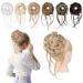 REECHO Messy Bun Hair Piece 1PC Super Long Tousled Updo Hair Bun Extensions Wavy Ponytail Hair Scrunchies with Elastic Band Hair Accessory for Women - Medium Blonde with Pale Highlights